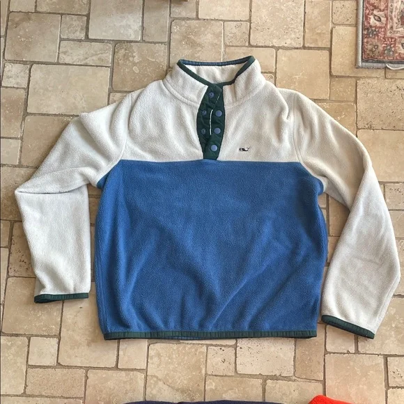 Vineyard Vines Two Colorblock Fleece Pullover Shirts Size Small 8-10 - Picture 3 of 4